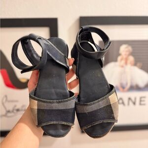 Vintage Girl’s Burberry Espadrille Sandals